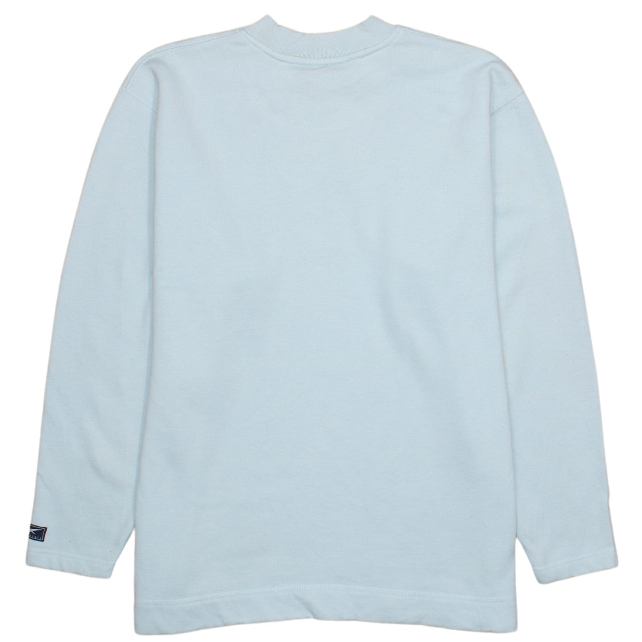 Reebok Women Light Blue Cotton Blend Crew Neck Pullover Sweatshirt Size 10