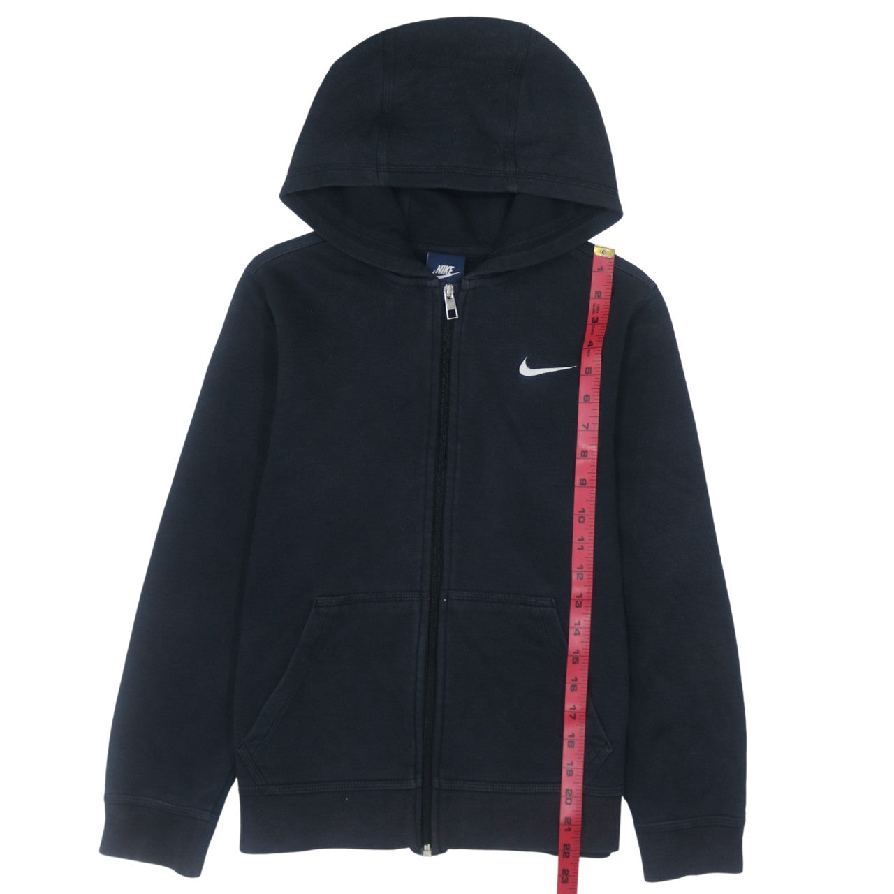 Nike Teens Black Full Zip Hooded Sweatshirt M Fleece Top