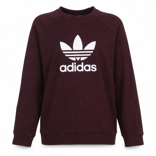 Adidas Womens Burgundy Crew Neck Logo Sweatshirt XL