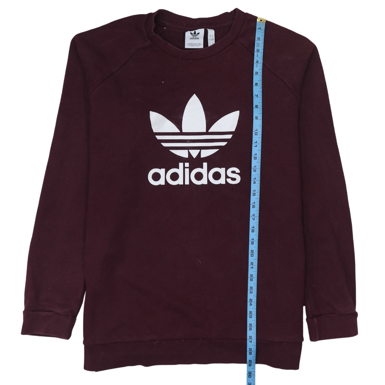 Adidas Womens Burgundy Crew Neck Logo Sweatshirt XL