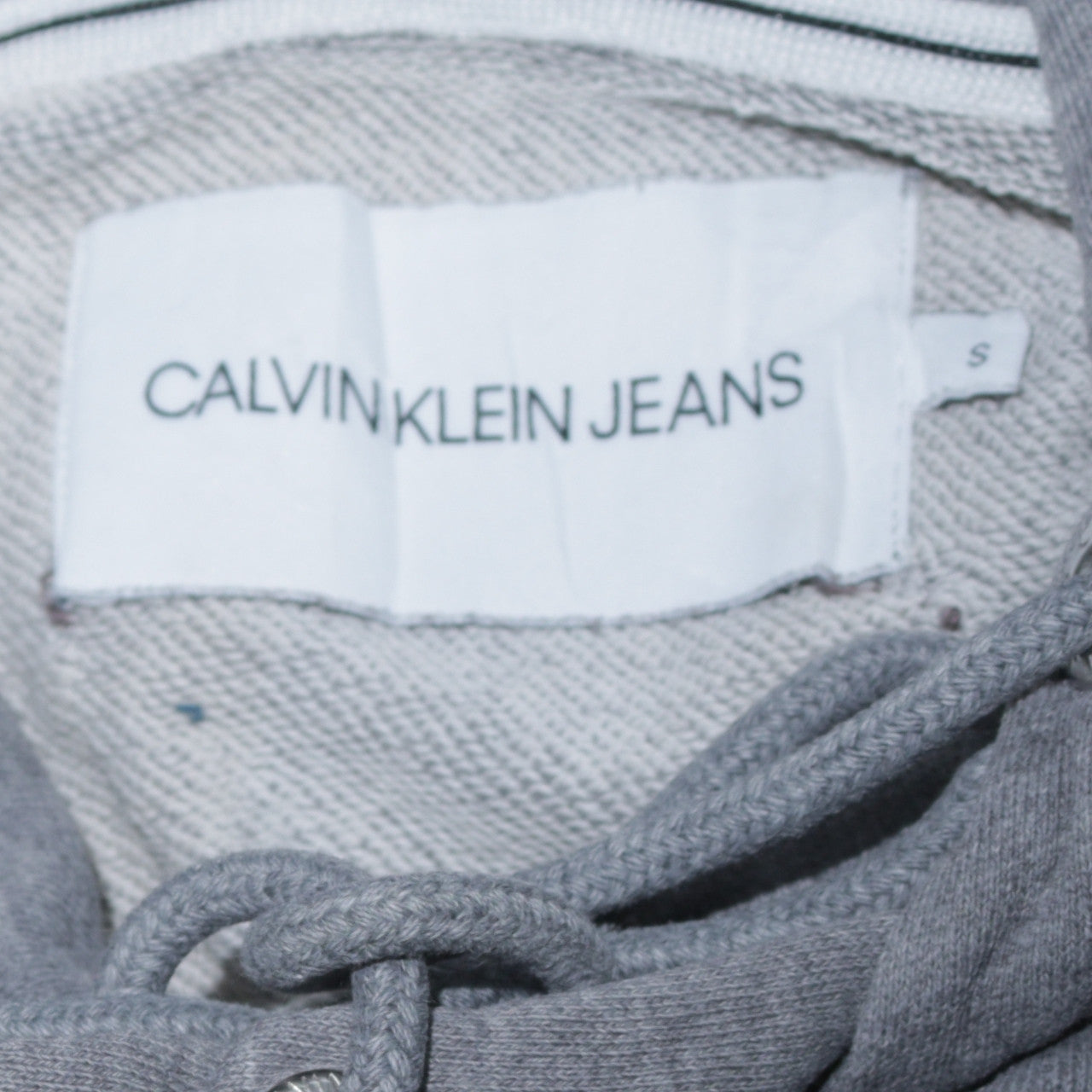 Calvin Klein Jeans Men’s Grey Pullover Hoodie Size S Classic Fit