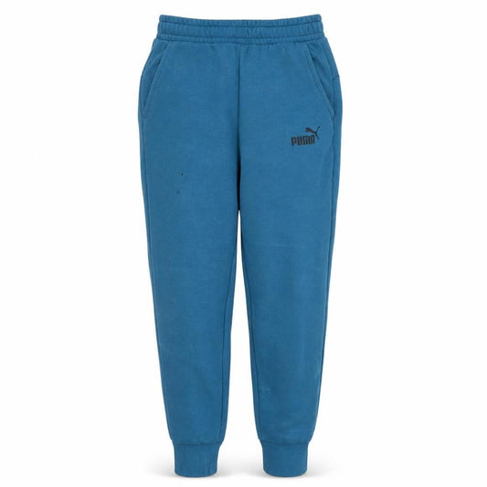 Front view of Puma Men's Blue Jogger Sweatpants M Regular Fit Tapered Fleece
