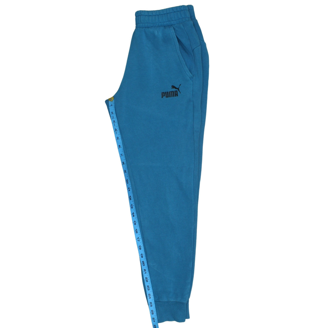 Puma Men's Blue Jogger Sweatpants M Regular Fit Tapered Fleece