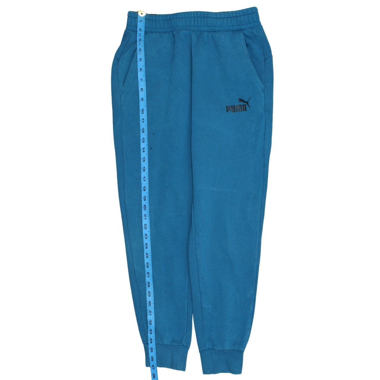 Puma Men's Blue Jogger Sweatpants M Regular Fit Tapered Fleece