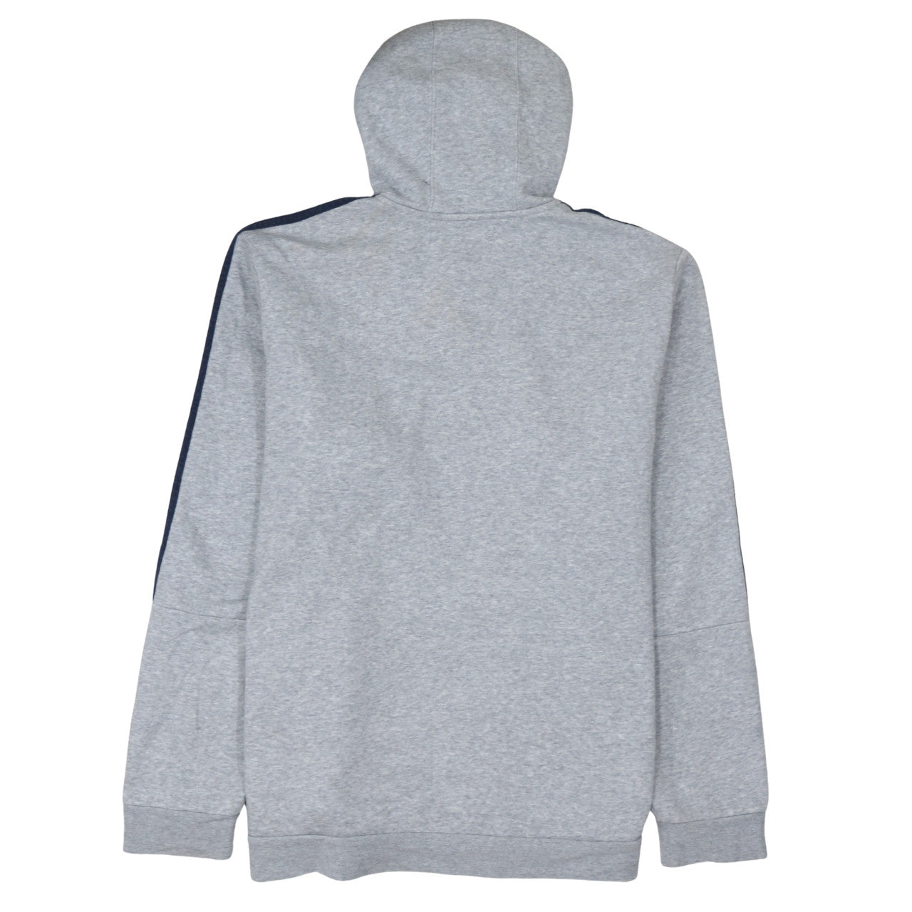 Adidas Men's Grey XL Pullover Hoodie with Logo and Stripes