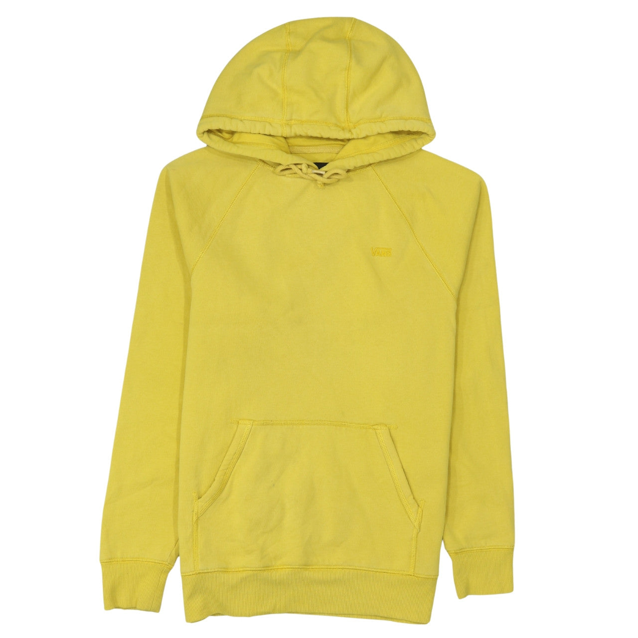 Vans Women's Yellow Pullover Hoodie Small Cotton Blend Casual Sweatshirt