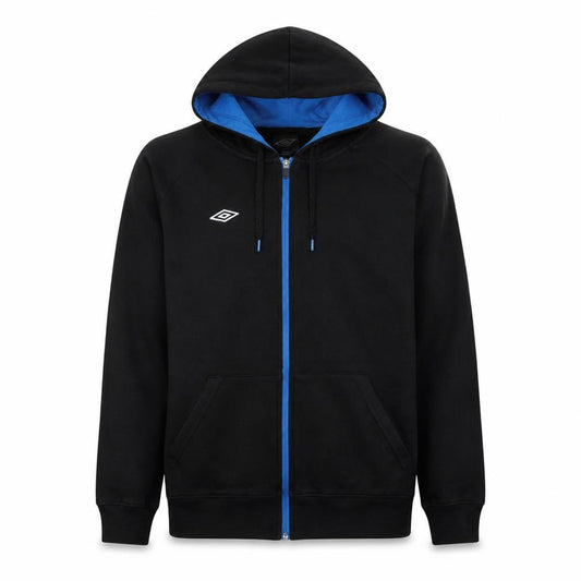 Umbro Men's Black Full Zip Hoodie L Sports Casual Fleece