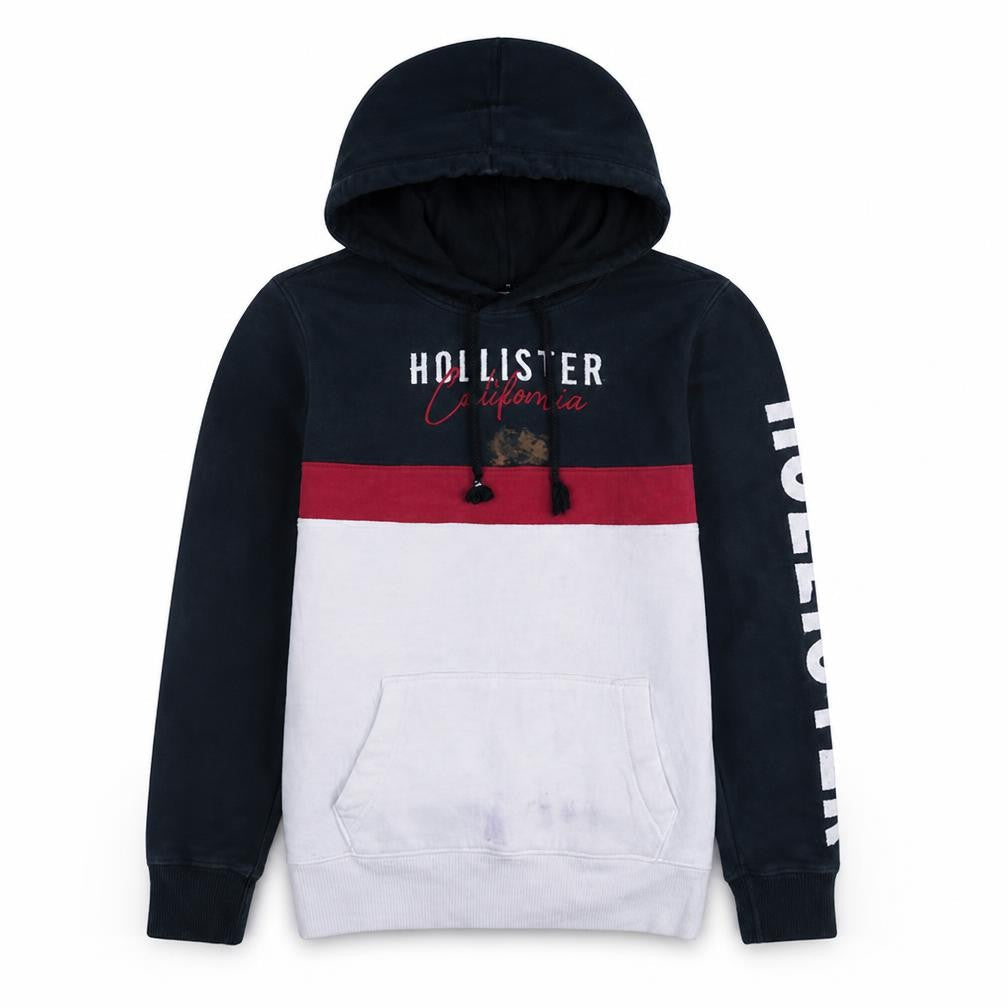 Hollister Mens Multicoloured XS Pullover Hoodie with Logo Print