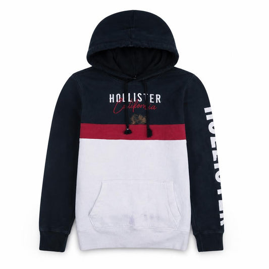 Hollister Mens Multicoloured XS Pullover Hoodie with Logo Print