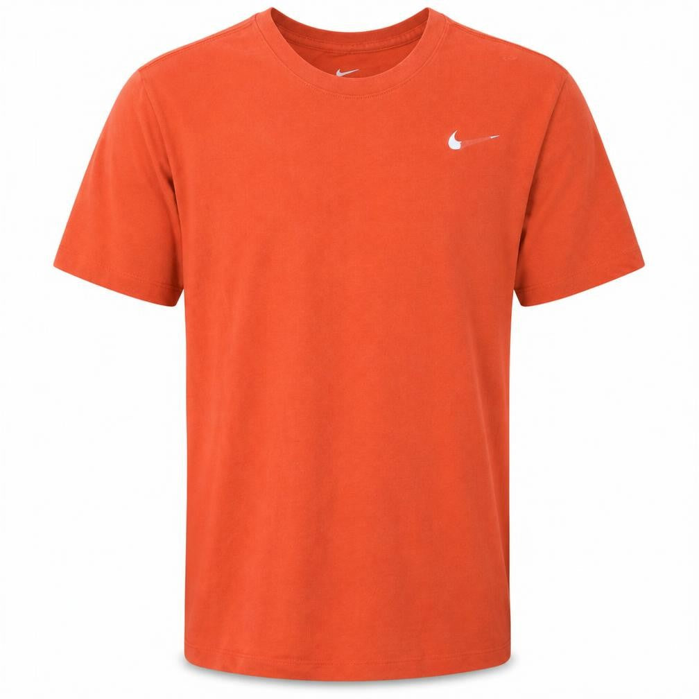 Nike Men's Orange Dri-FIT Crew Neck Short Sleeve T-Shirt Size M