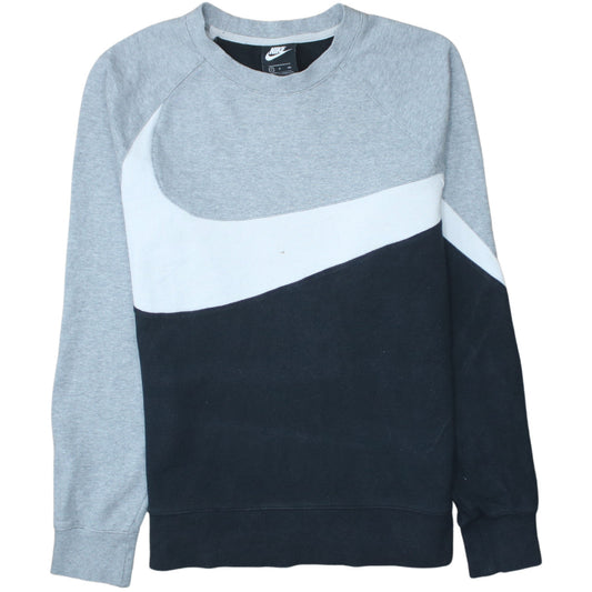 Nike Men's Grey Small Logo Pullover Sweatshirt Regular Fit