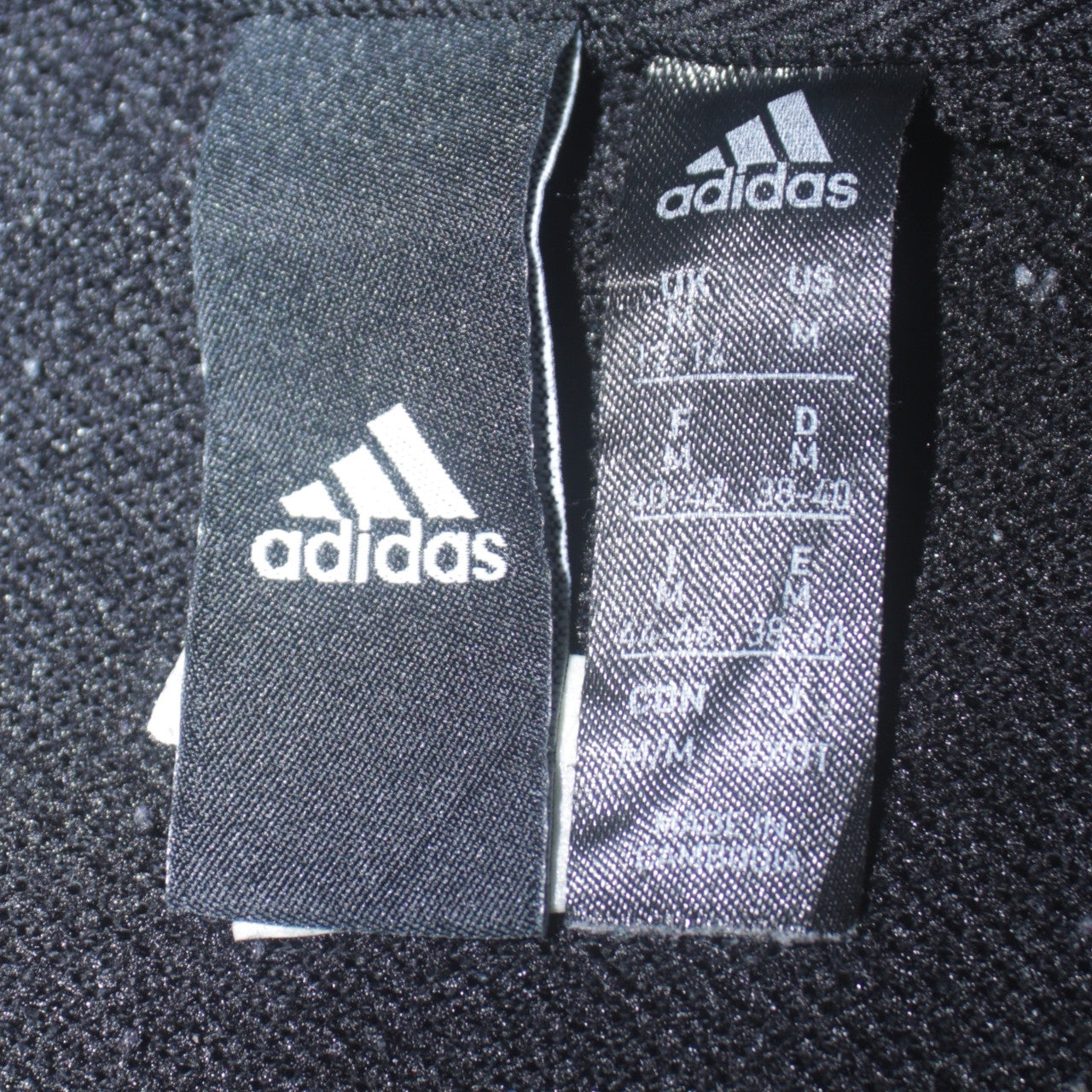 Adidas Women's Black Full Zip Hoodie M Logo Sleeve Casual Sweatshirt