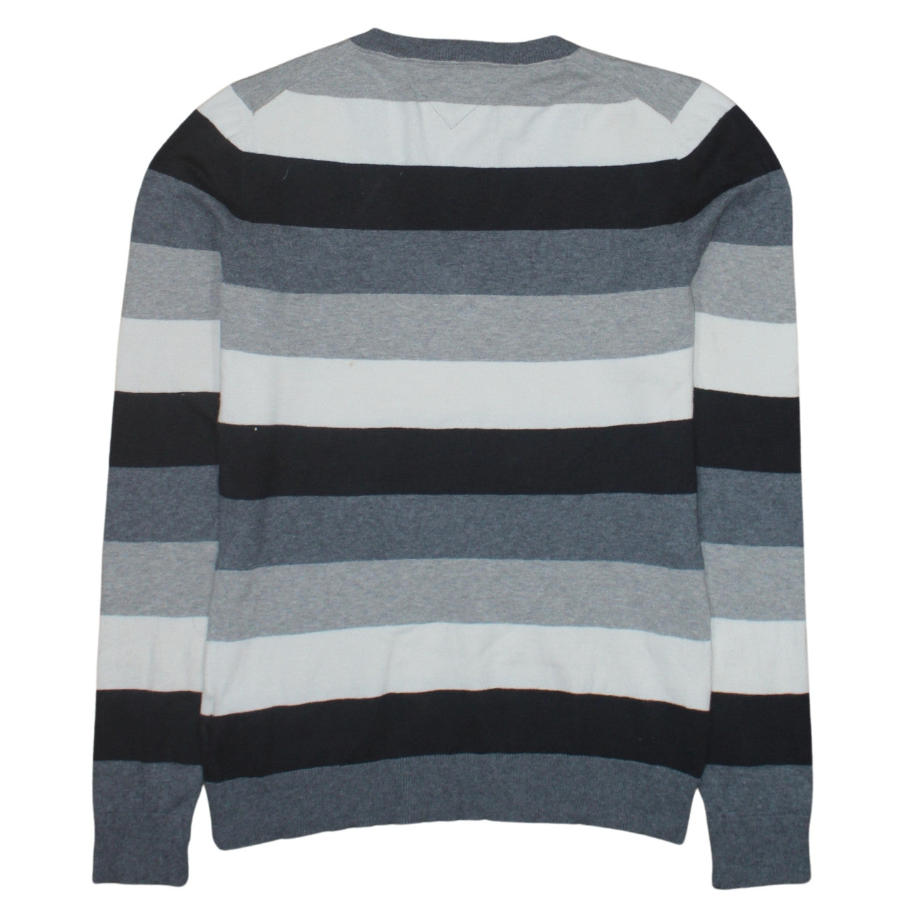 Tommy Hilfiger Men's Multicoloured V-Neck Striped Cotton Jumper L