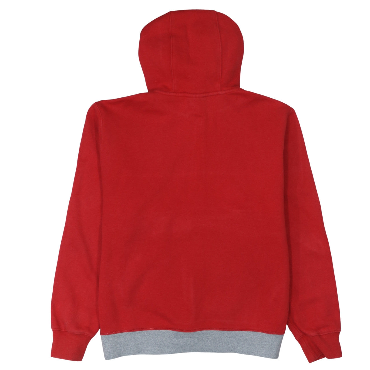 Nike Men's Red & Grey 1/2 Zip Hoodie Size M Colour Block Fleece