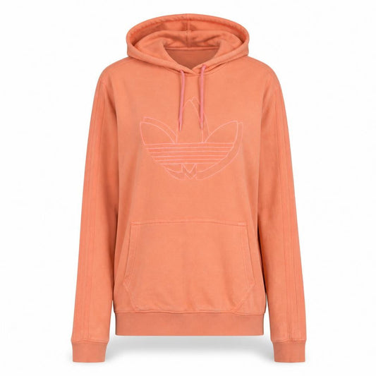 Adidas Women’s Coral Pink Hoodie Small Cotton Pullover with Logo