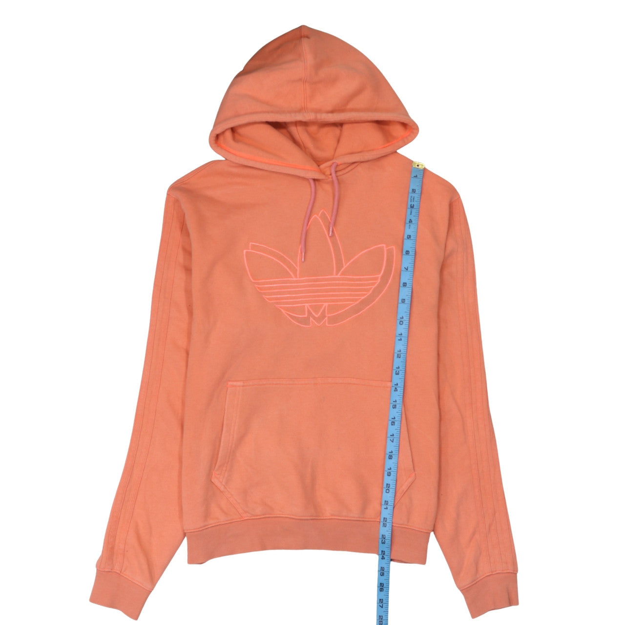 Adidas Women’s Coral Pink Hoodie Small Cotton Pullover with Logo