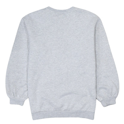 Brand and care label for Disney girls’ grey stitch christmas pullover sweatshirt 11-12 years