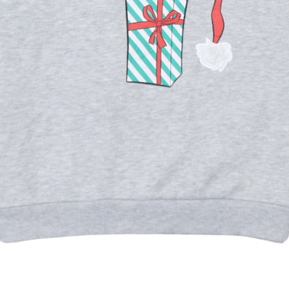 Additional view of Disney girls’ grey stitch christmas pullover sweatshirt 11-12 years
