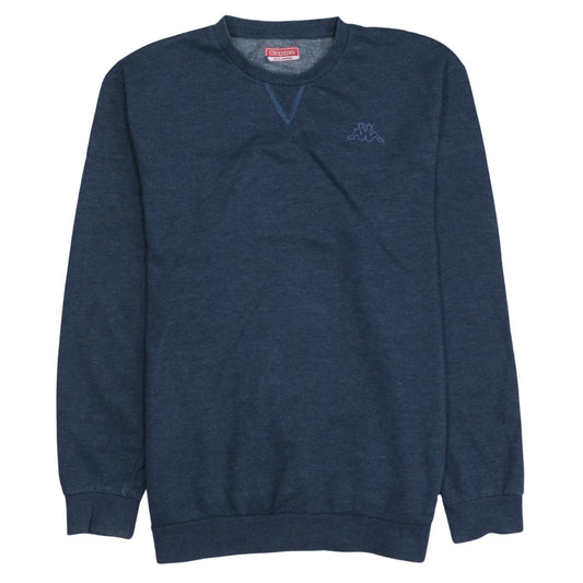 Kappa Men’s Blue 2XL Pullover Sweatshirt Crew Neck Logo Sportswear