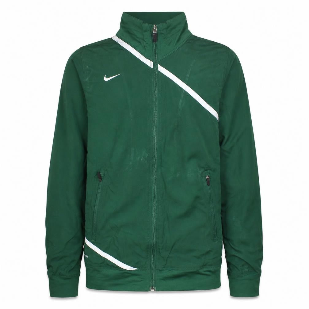 Nike Boys Green Dri-FIT Track Jacket Size 16 Years Full Zip Sports Top