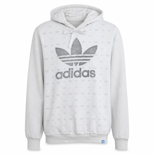 Adidas Men's White Pullover Hoodie Small Graphic Logo Sportswear