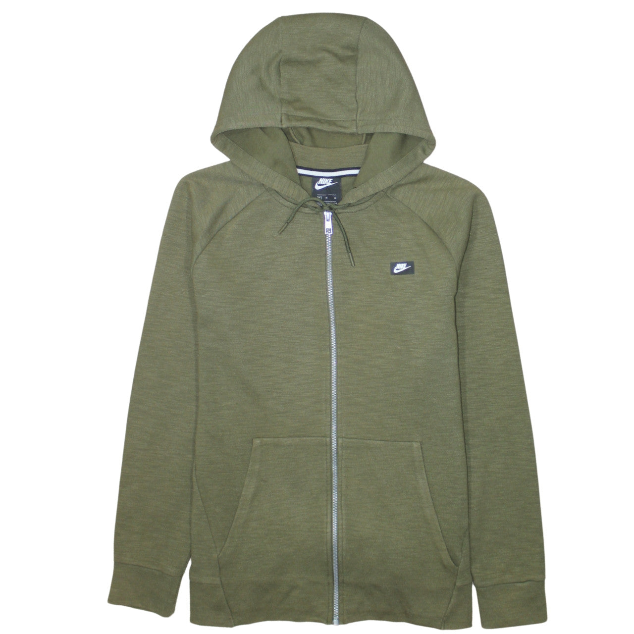 Nike Men's Green Full Zip Hoodie M Regular Fit