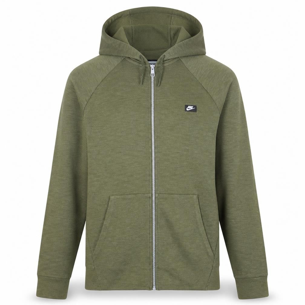 Nike Men's Green Full Zip Hoodie M Regular Fit