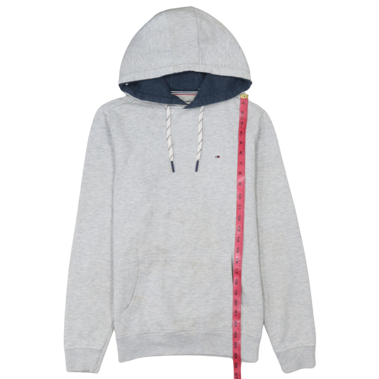 Tommy Hilfiger Men’s Grey Pullover Hoodie Size S Cotton Blend