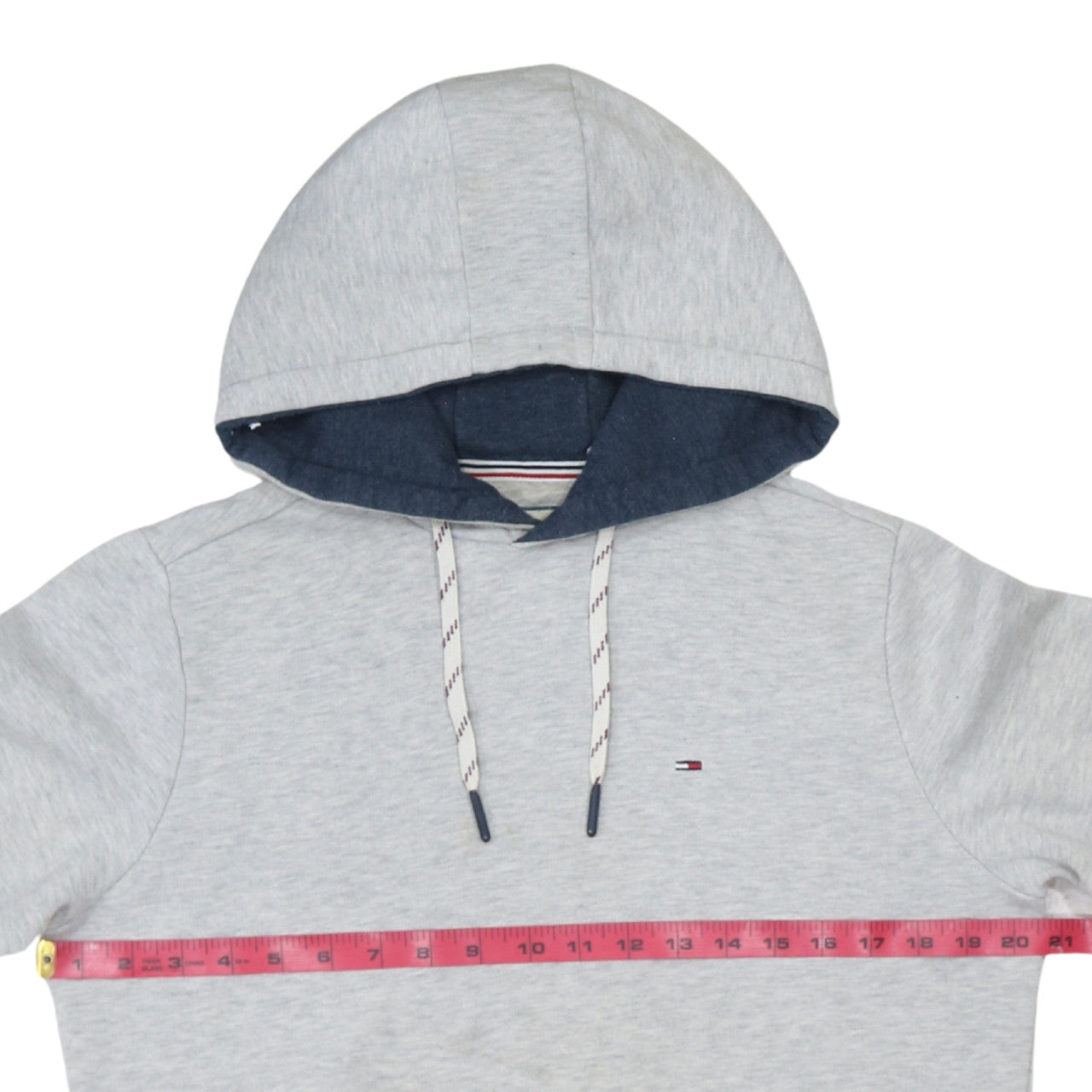 Tommy Hilfiger Men’s Grey Pullover Hoodie Size S Cotton Blend