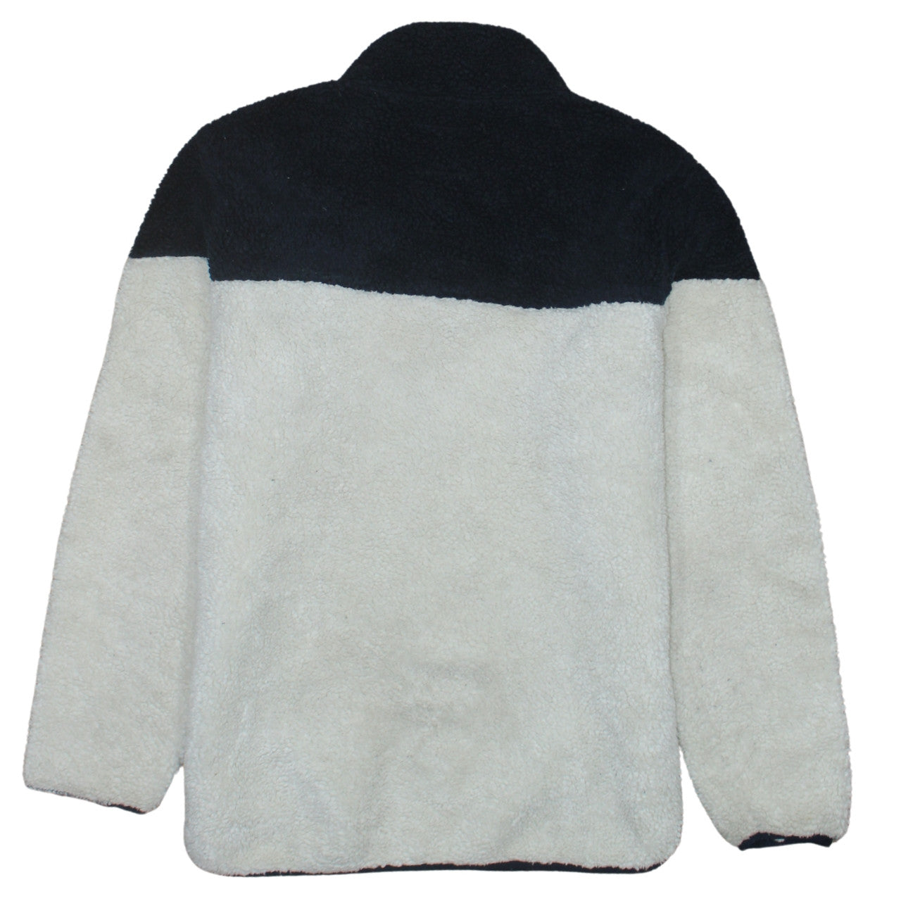 Dickies Men’s Black Beige Small Fleece Henley Sweatshirt