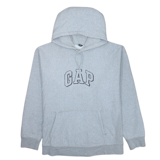 GAP Mens Grey Pullover Logo Hoodie XL Fleece Sweatshirt
