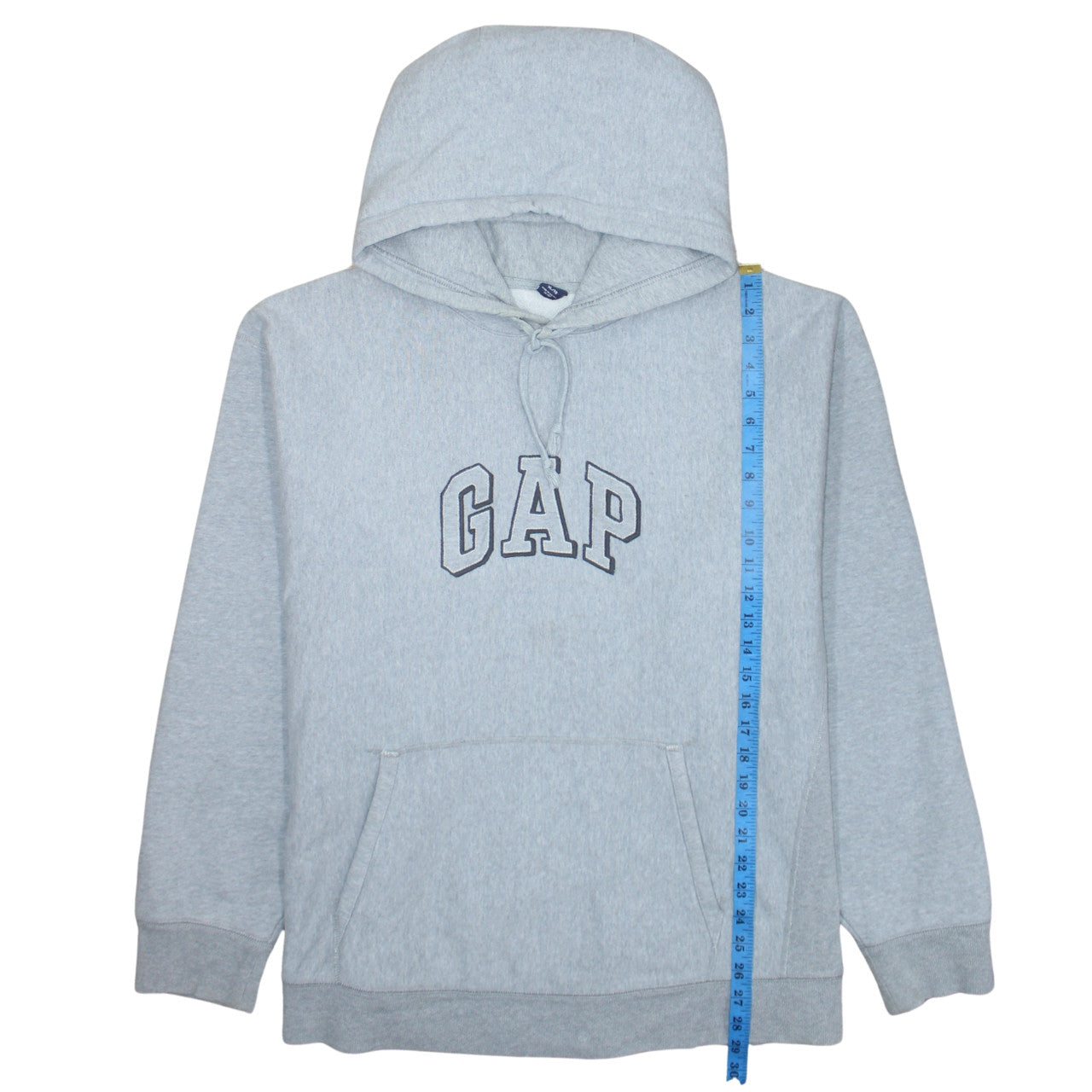GAP Mens Grey Pullover Logo Hoodie XL Fleece Sweatshirt