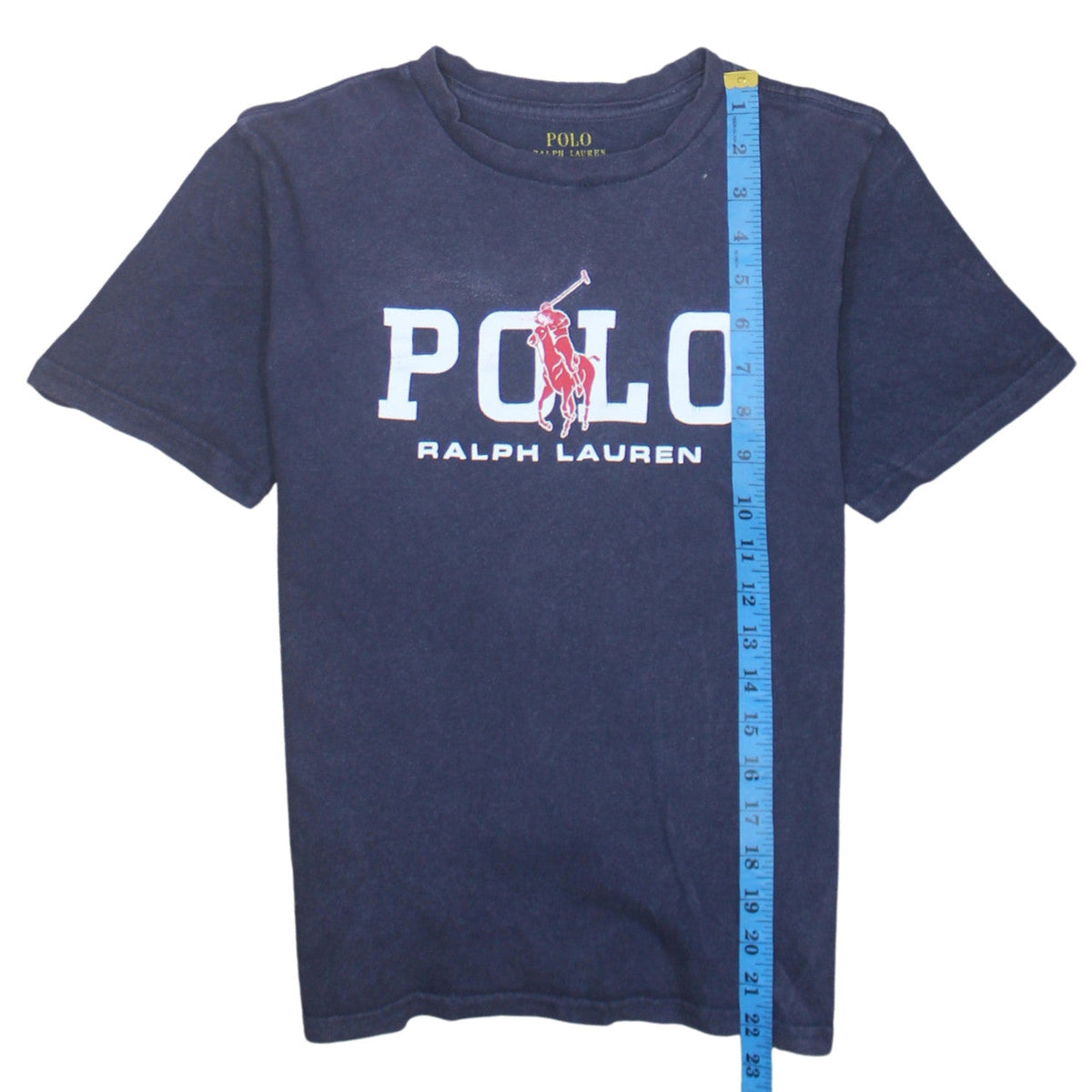 Ralph Lauren Boys Blue Logo Graphic T-Shirt Size 10-12 Years Cotton