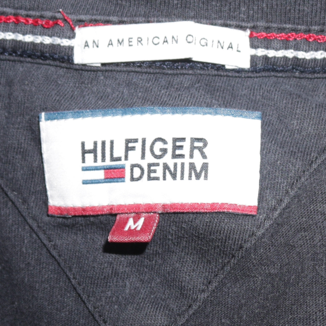 Hilfiger Denim Men's Black V-Neck Short Sleeve Cotton T-Shirt M