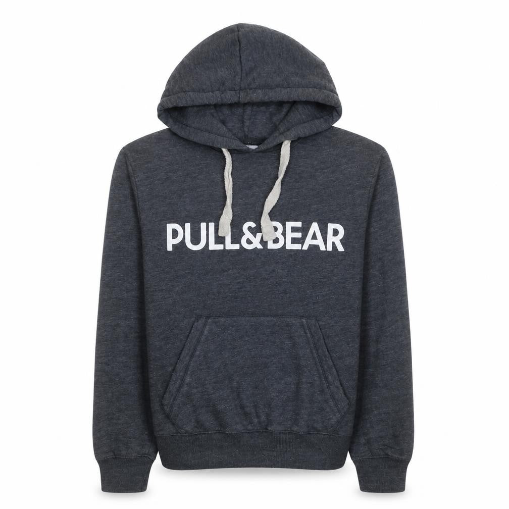 Pull&Bear Women's Charcoal Grey Pullover Hoodie Size S