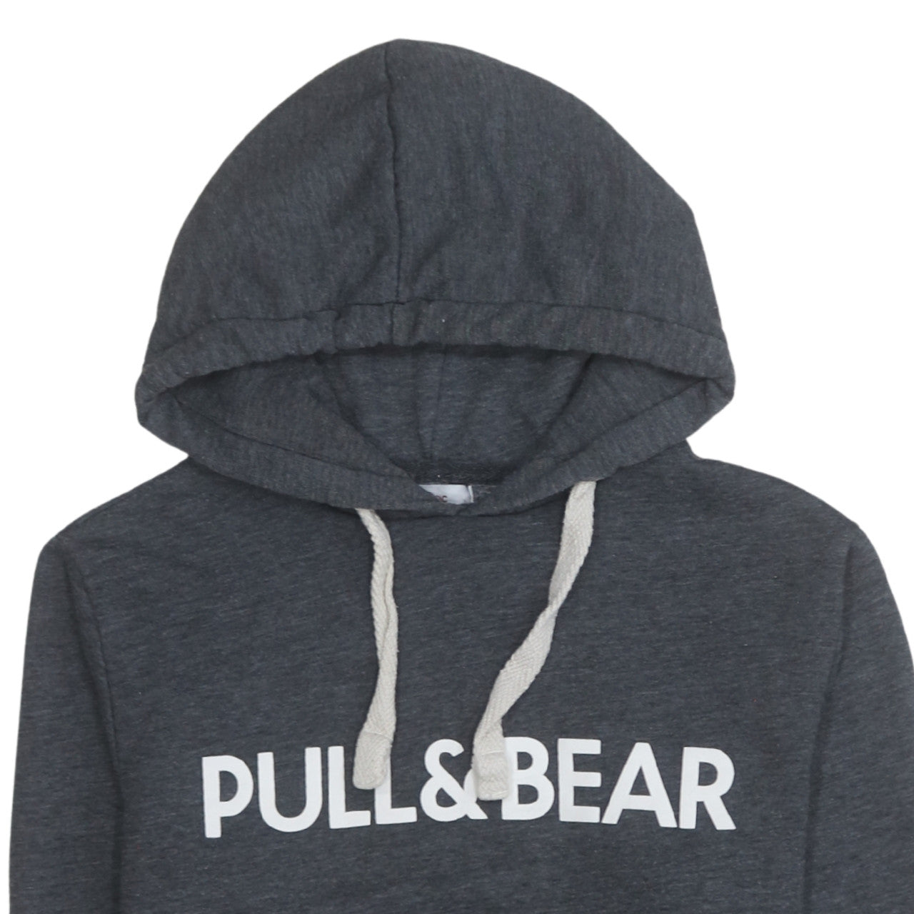 Pull & Bear Women's Charcoal Grey Pullover Hoodie Size S