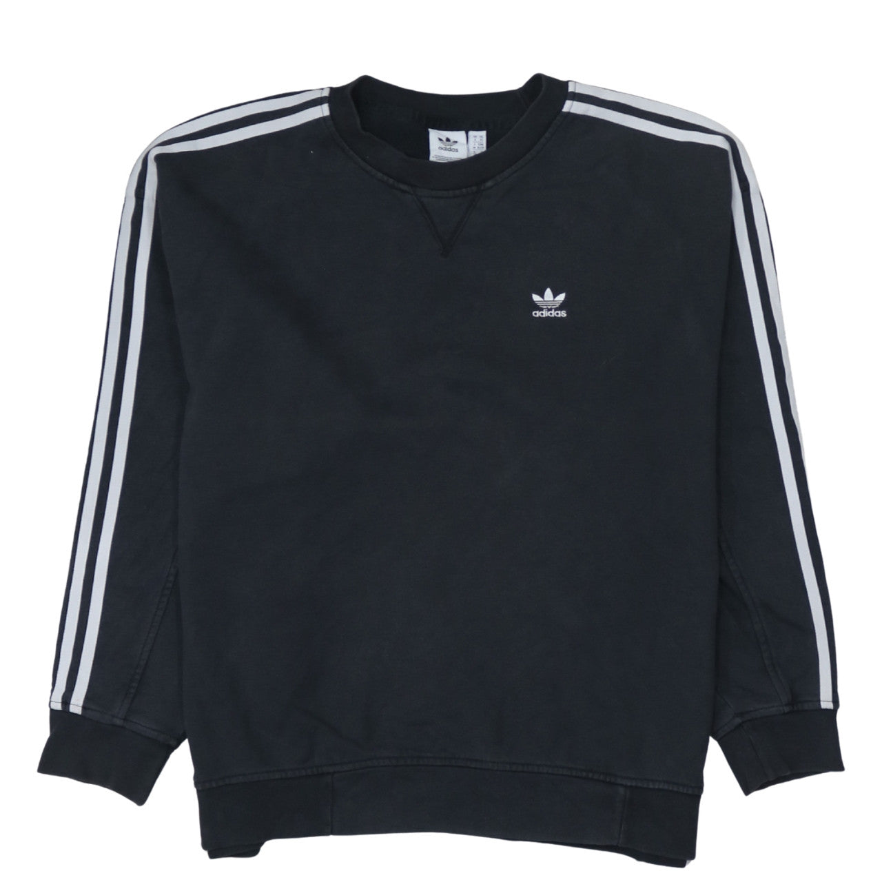 Adidas Womens Black XS Crew Neck Pullover Sweatshirt Cotton