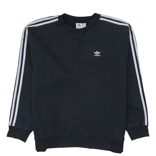 Adidas Womens Black XS Crew Neck Pullover Sweatshirt Cotton