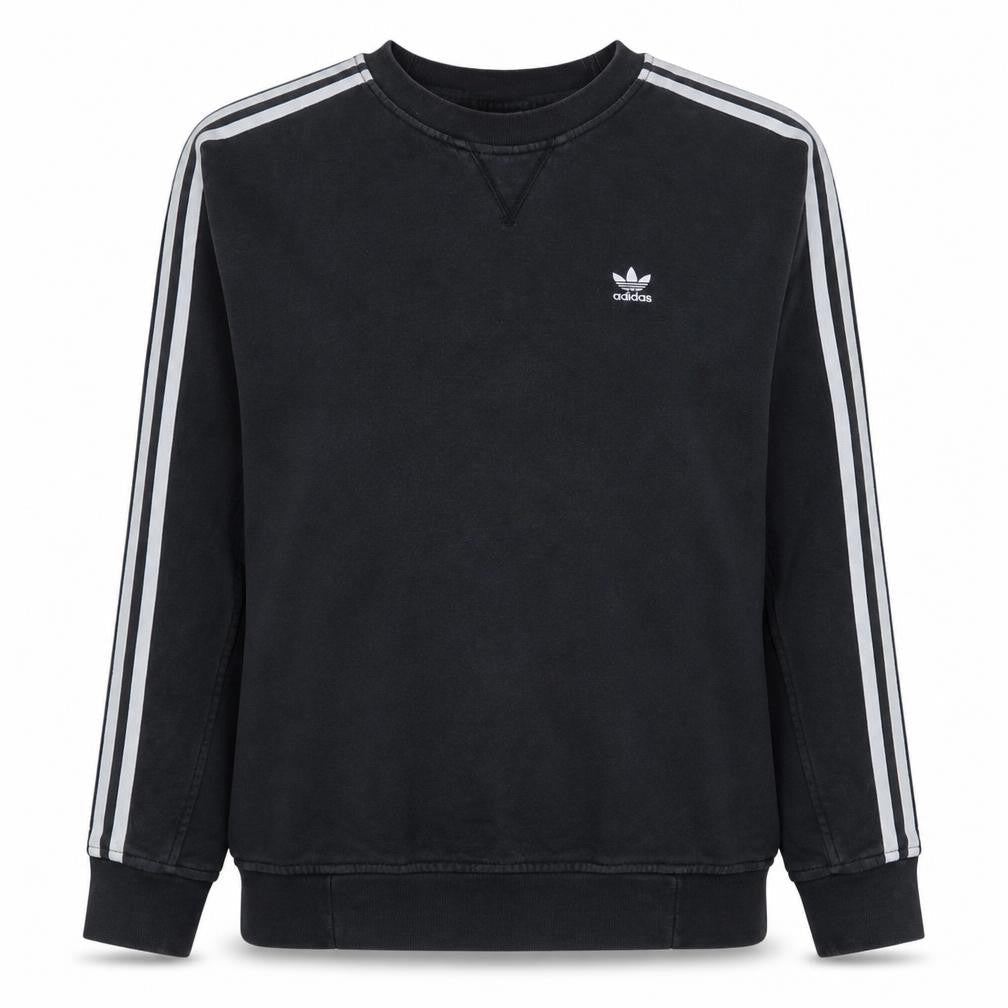 Adidas Womens Black XS Crew Neck Pullover Sweatshirt Cotton