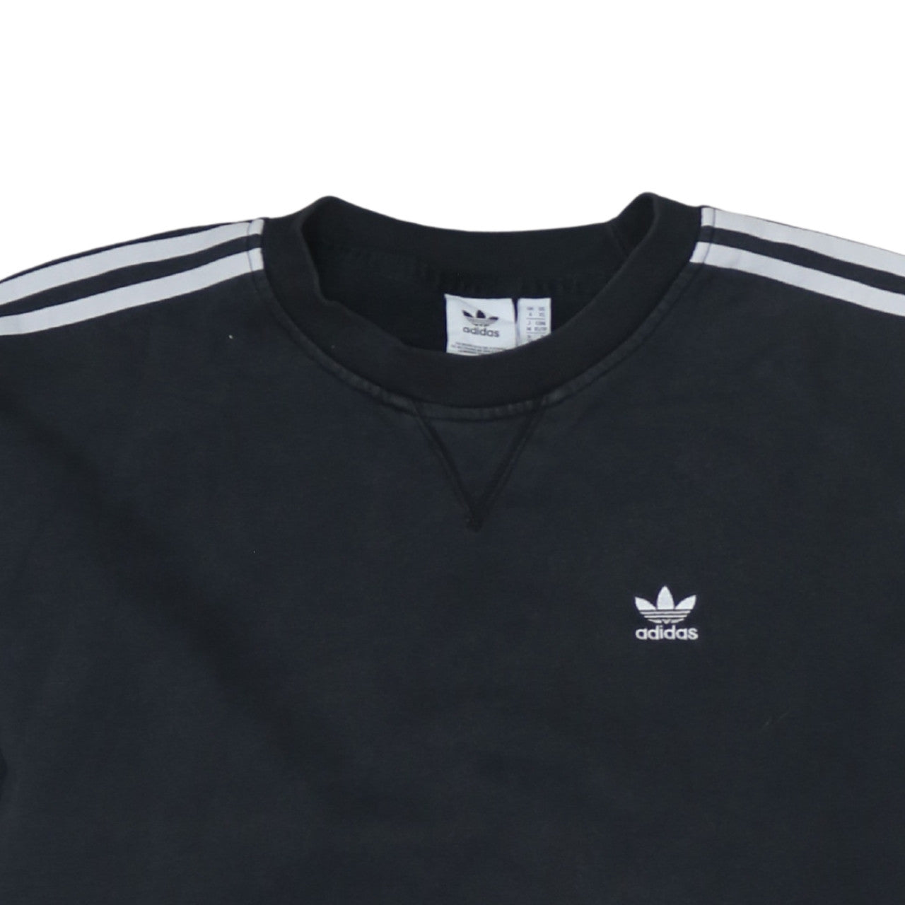 Adidas Womens Black XS Crew Neck Pullover Sweatshirt Cotton