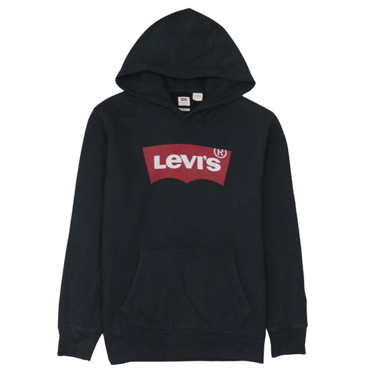 Levi's Mens Black Pullover Hoodie Sweatshirt M Regular Fit Logo