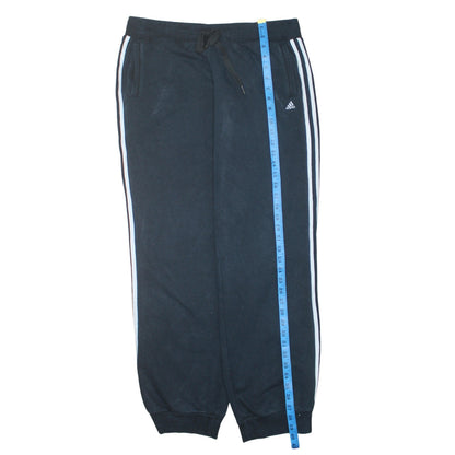 Close-up detail of Adidas Women Black Essentials Jogger Sweatpants, size 10