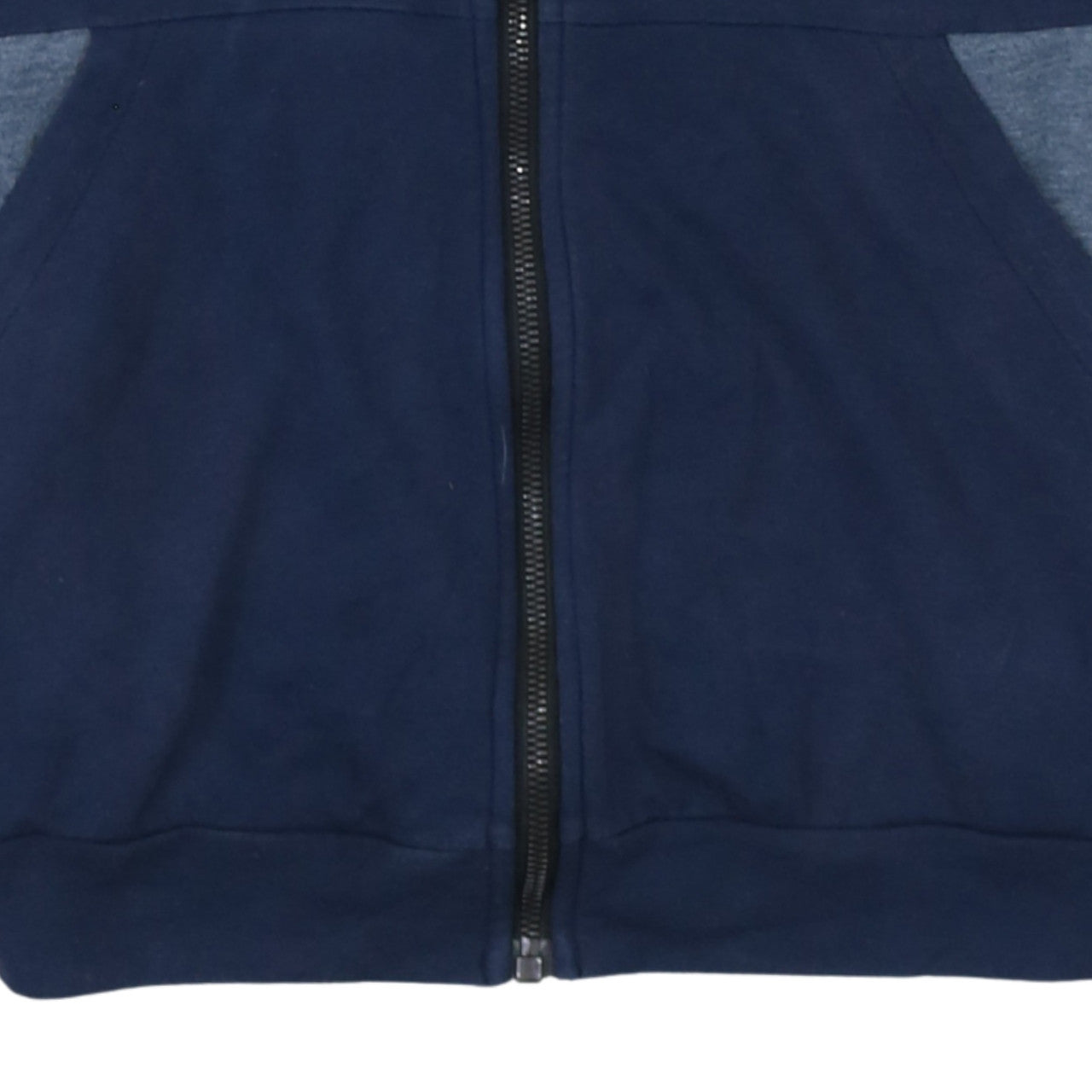 Adidas Womens Navy Full Zip Hoodie Sweatshirt M Blue Logo Casual