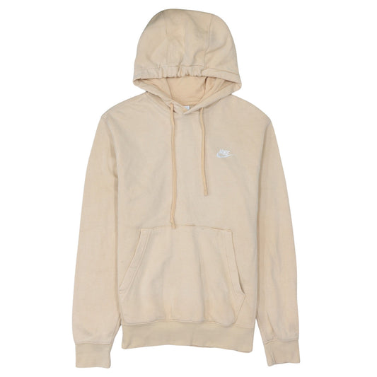 Nike Men's Beige Pullover Hoodie Small Regular Fit Fleece Sweatshirt
