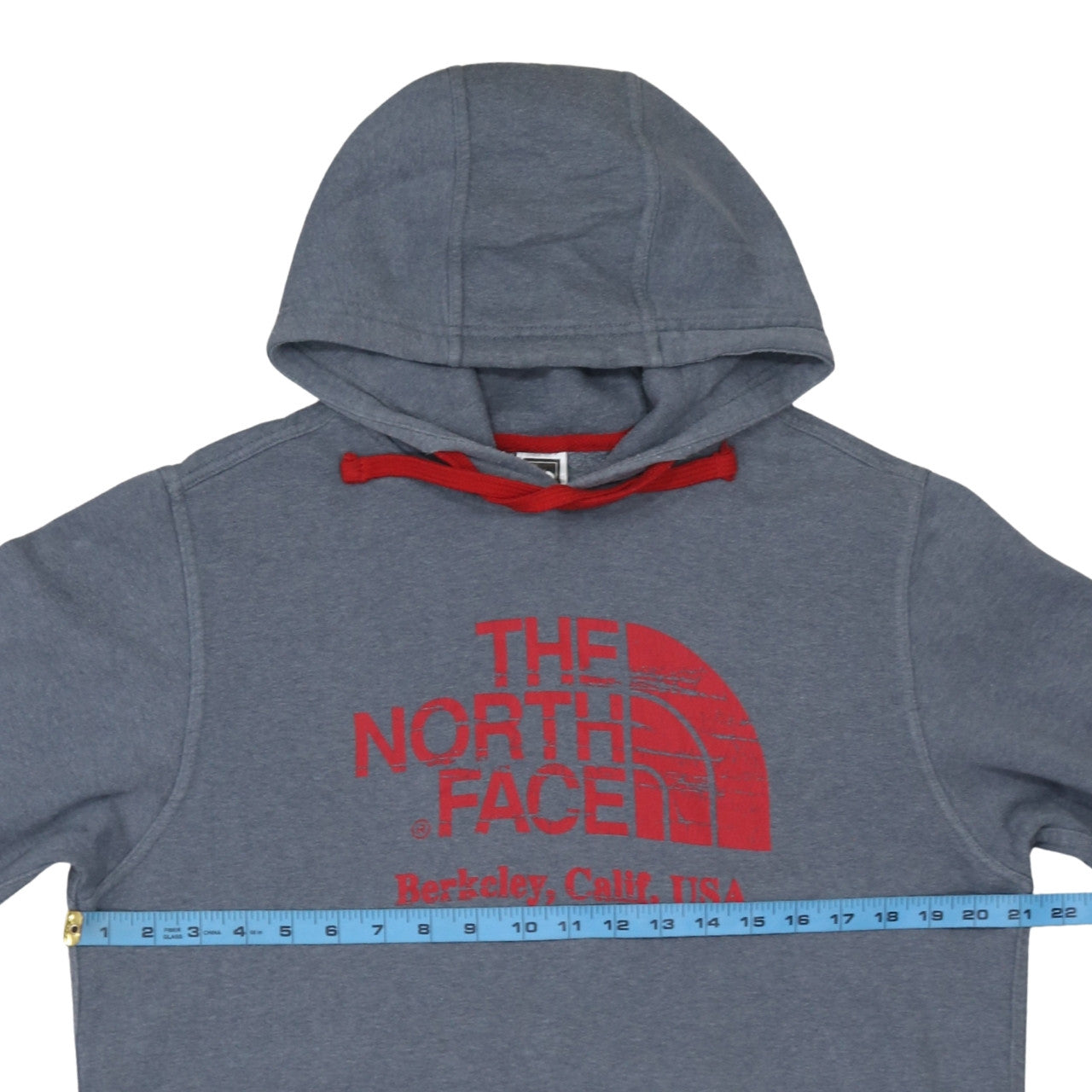 The North Face Men's Blue Pullover Hoodie Size M Graphic Print