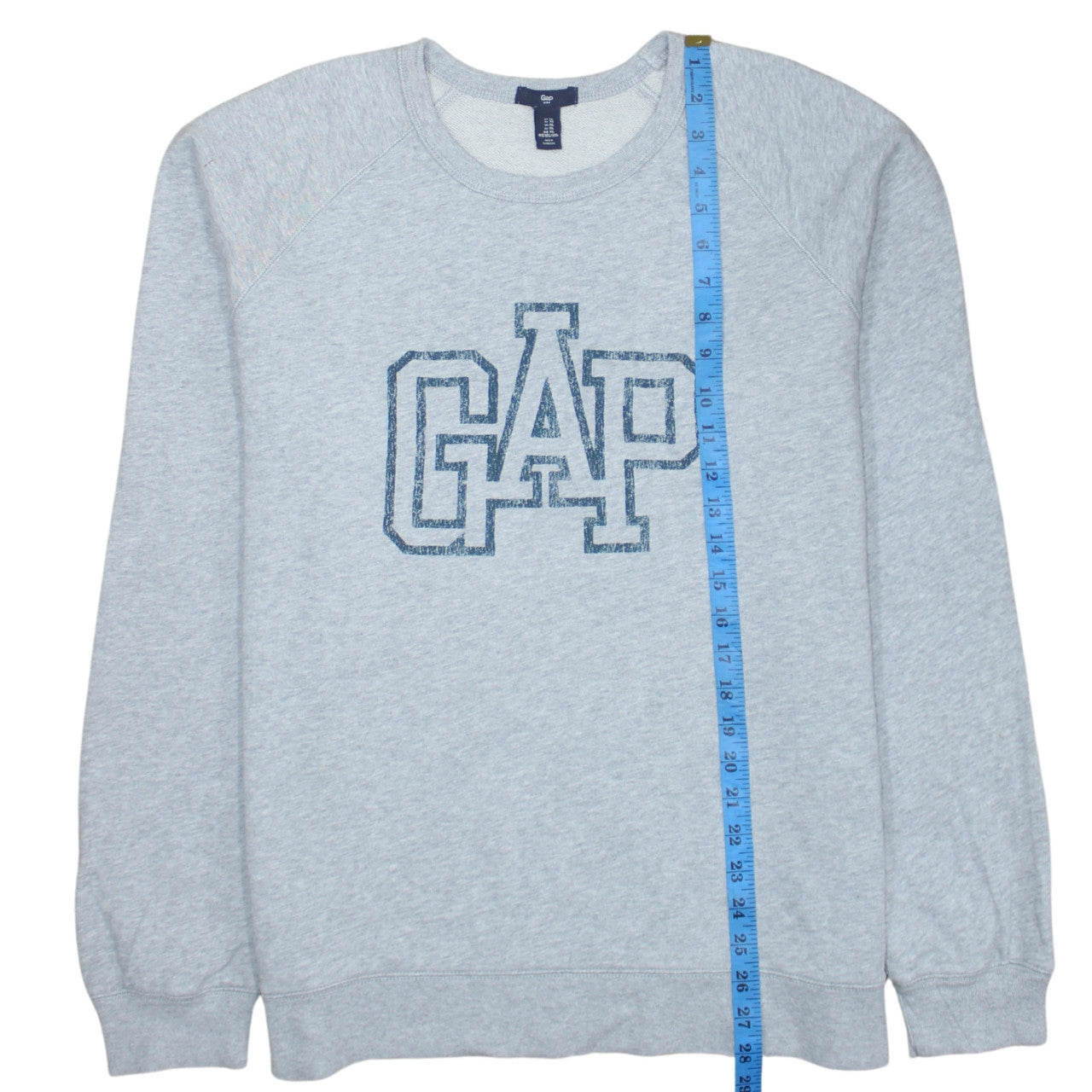 GAP Men's Grey XL Pullover Sweatshirt with Logo Crew Neck