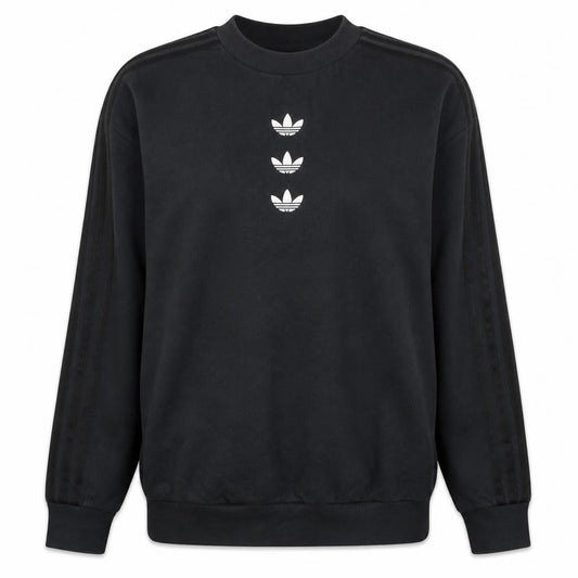Adidas Womens Black Size 8 Crew Neck Long Sleeve Pullover Sweatshirt