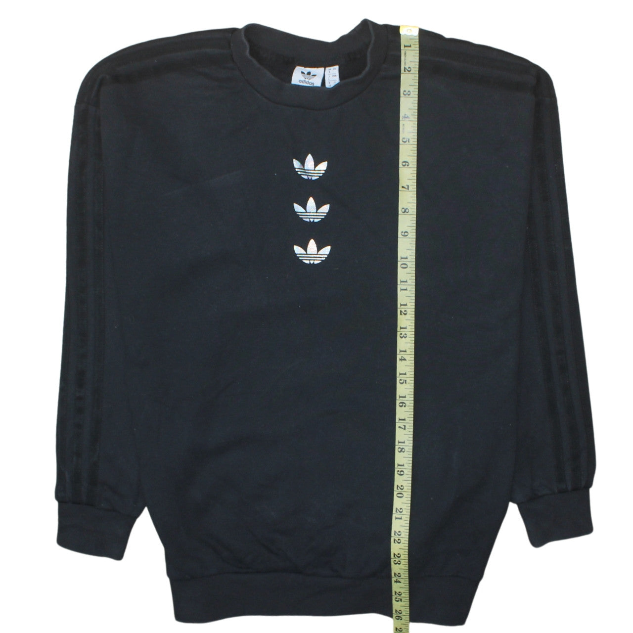 Adidas Womens Black Size 8 Crew Neck Long Sleeve Pullover Sweatshirt