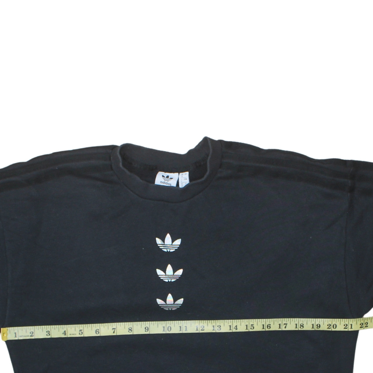 Adidas Womens Black Size 8 Crew Neck Long Sleeve Pullover Sweatshirt