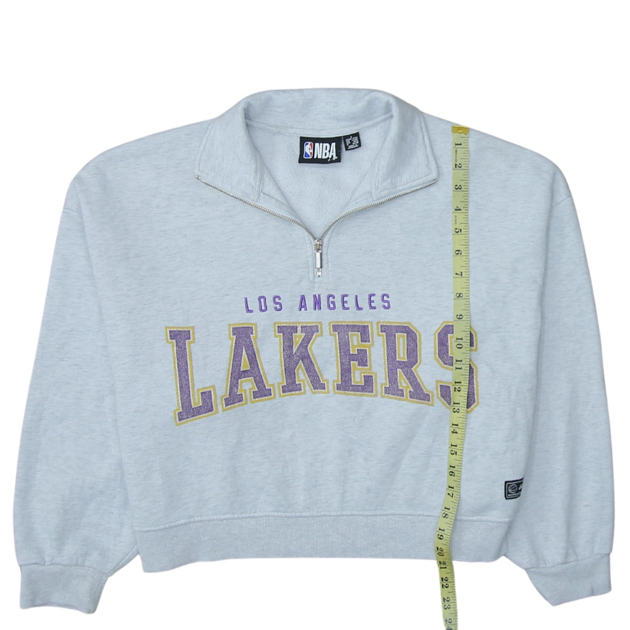 Primark NBA Los Angeles Lakers Grey 1/4 Zip Women's Sweatshirt Size L 14/16